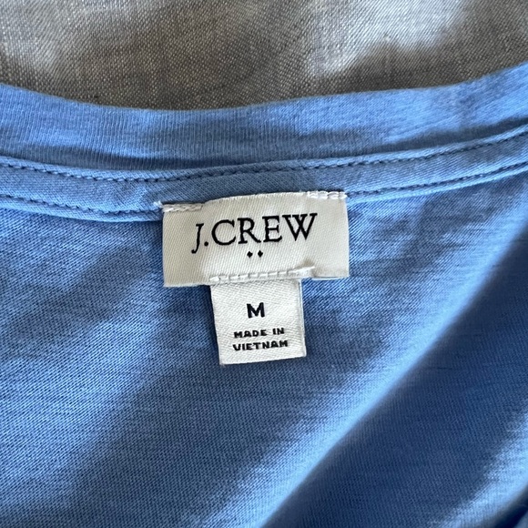 J. Crew Blue Puff Sleeve Top - Picture 4 of 4